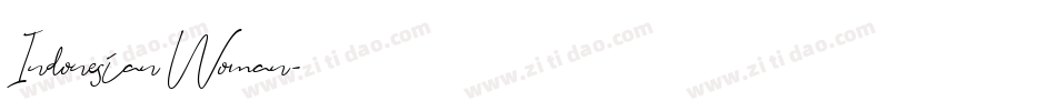 Indonesian Woman字体转换
